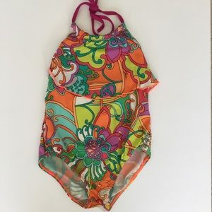 Trina Turk Girls One Piece Swimsuit Multi Color
